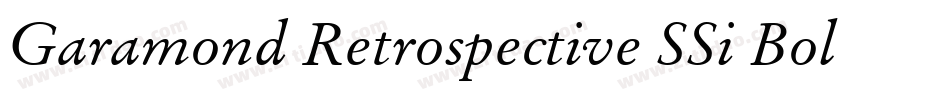 Garamond Retrospective SSi Bold字体转换